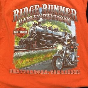 Harley-Davidson Orange Sleeveless Tee